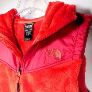 The North Face Fleece S Vest Hoodie Orange Pink Full Zip Gorpcore Outdoor